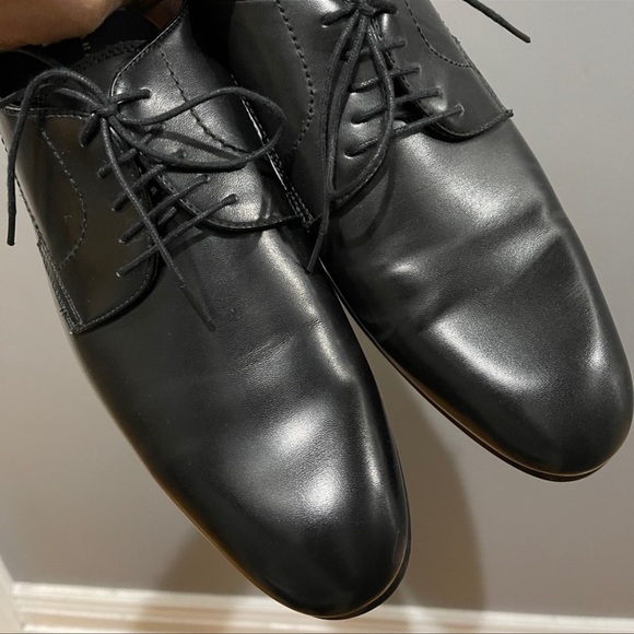 Zara Glossy Shine dress shoes Blk Sz 12 (45) - Picture 3 of 9